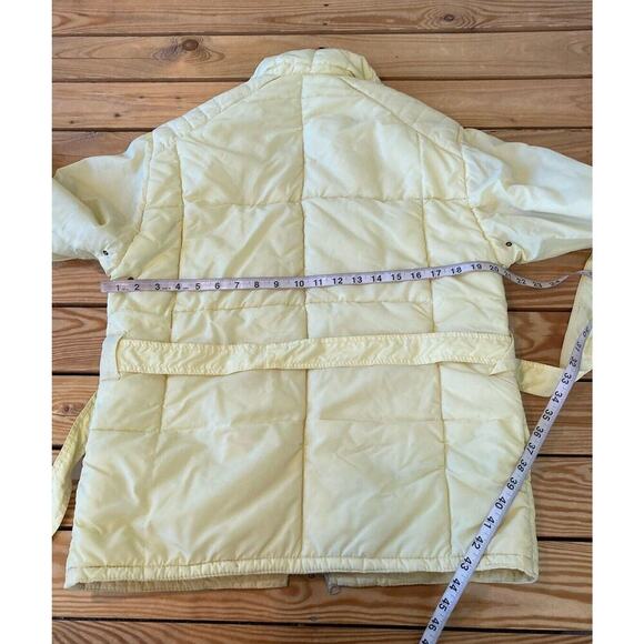 Sig Buchmayr Vintage Full Zip Belted Coat Size Medium Women’s Yellow - Picture 6 of 10